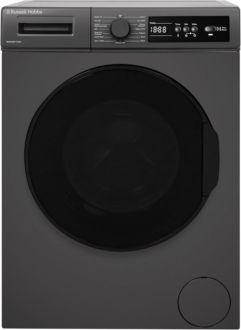 Russell Hobbs Freestanding Washing Machine 8kg 1400 rpm 15 Programmes