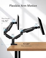 HUANUO Dual Monitor Stand for 13-32 Inch VESA 75/100 view 3