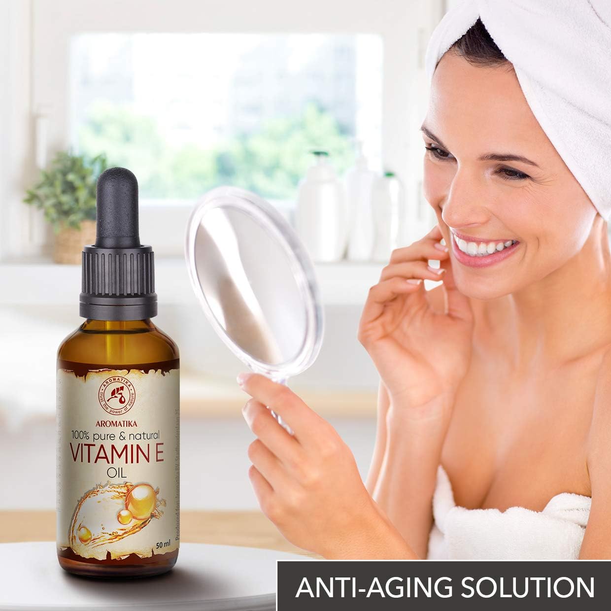Vitamin OIL E 50ml, Tocopherol, Natural, Rich in Vitamin E, Anti Aging Oil against Wrinkles of all Kinds, Care for Face, Skin - Image 4