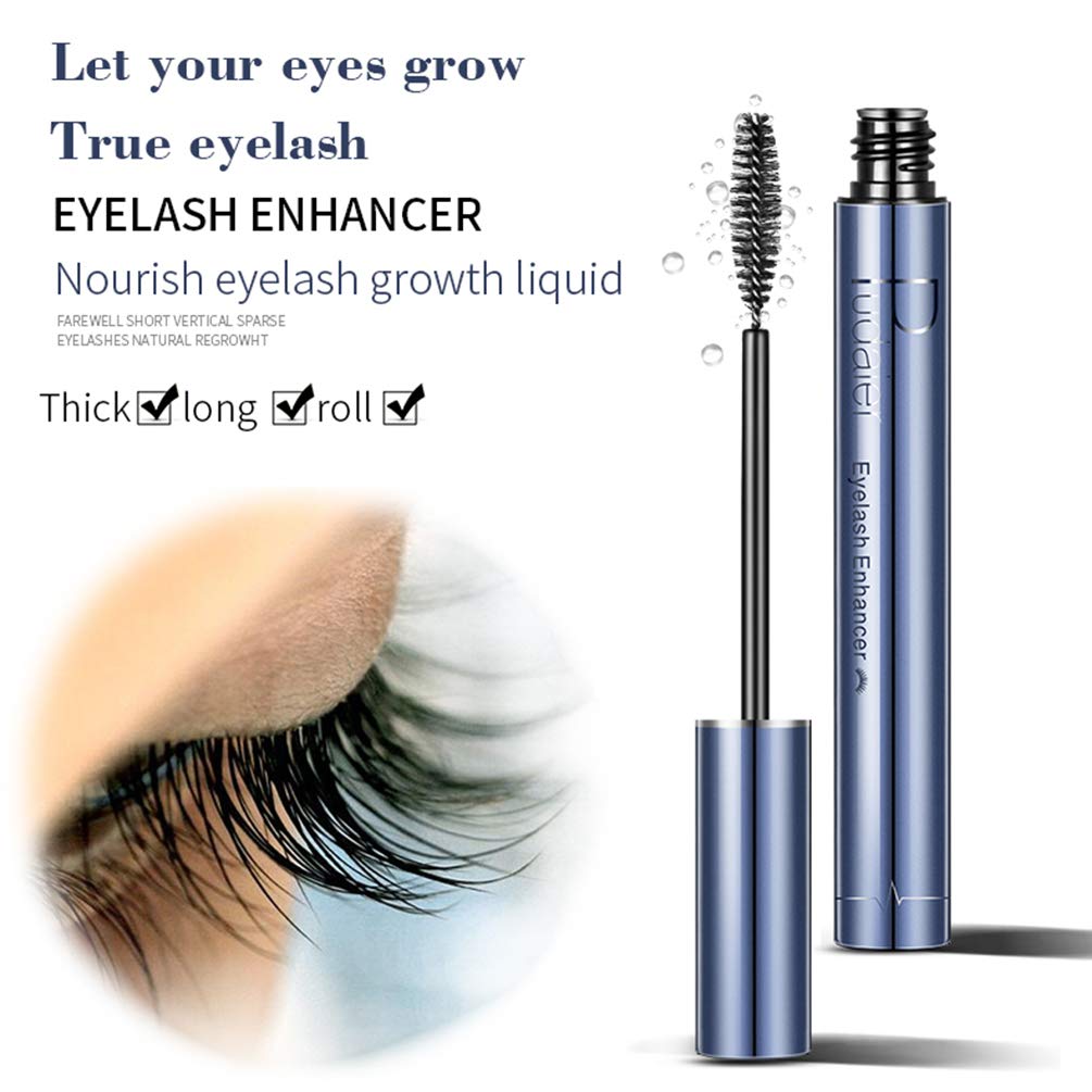 Eyelash Growth Serum,Pudaier 100% Natural Brow Lash Enhancer Eyelash Booster Natural Eyebrow Lash Enhancer Irritation Free Formula for Longer Fuller Thicker Lashes(5ml) Blue