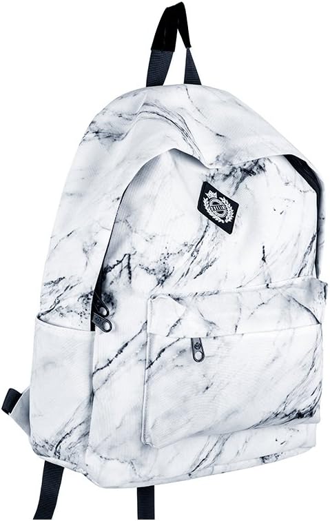 Fashion Marble Pattern Backpack, Multifunction Laptop Waterproof Backpack Travel Backpack Hiking Climbing Bag Unisex School Bag Handbag