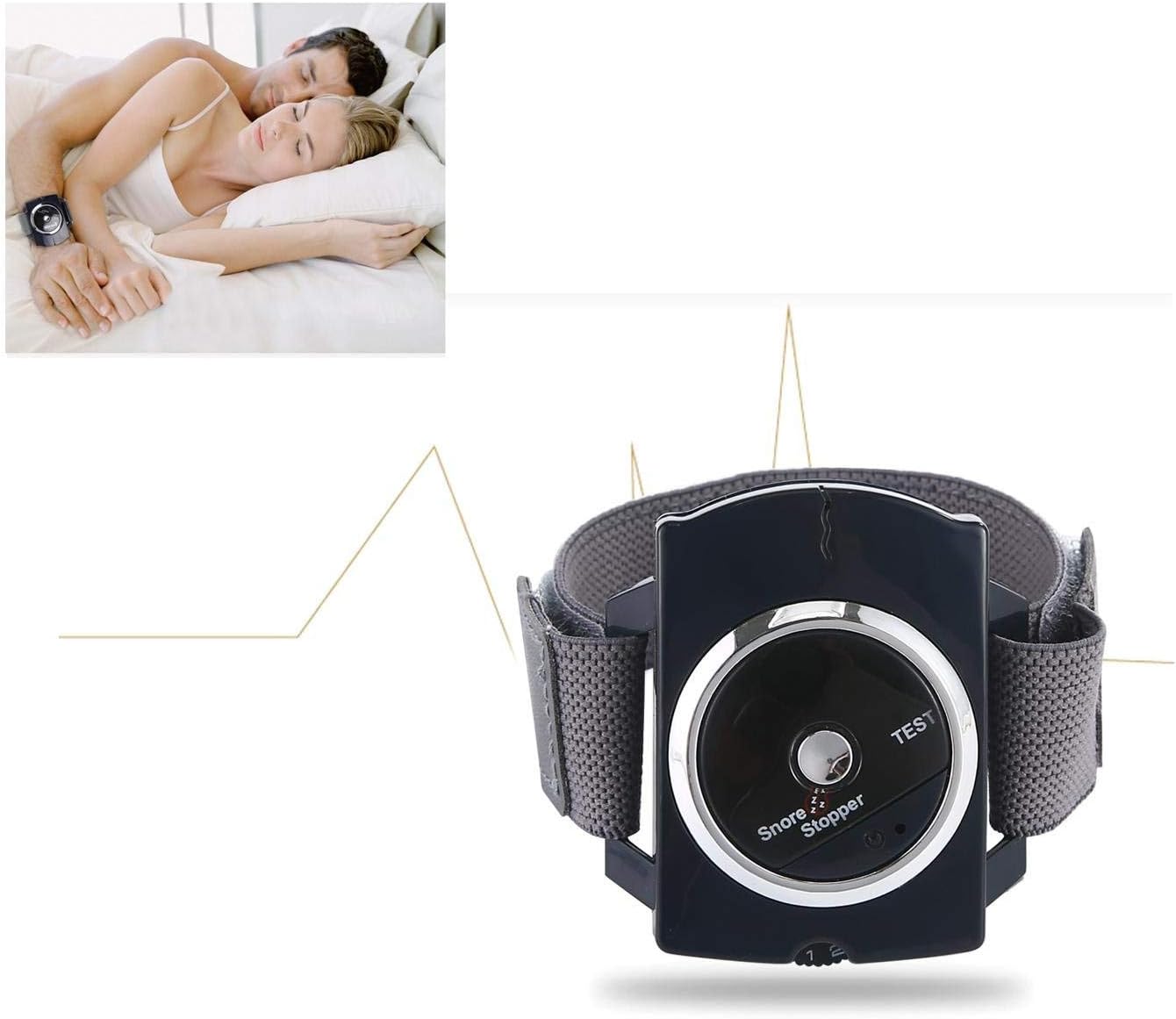 YXMxxm Anti Snoring Wristband Strap - Effective Snoring Solution - Biofeedback Sensor Anti-Snoring Devices,Snore Silencer(Blue): Health & Personal Care