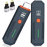 2026 Upgraded Wireless HDMI Transmitter and Receiver 328FT/100M, Plug & Play 5G+2.4G Wireless HDMI Extender Kit Display Adapter, 4K Decode 1080P Output, for Audio to Monitor from PC/Projector/TV Box