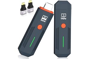 WEKEFON 2026 Upgraded Wireless HDMI Transmitter and Receiver 328FT/100M, Plug & Play 5G+2.4G Wireless HDMI Extender Kit Display Adapter, 4K Decode 1080P Output, for Audio to Monitor from PC/Projector/TV Box