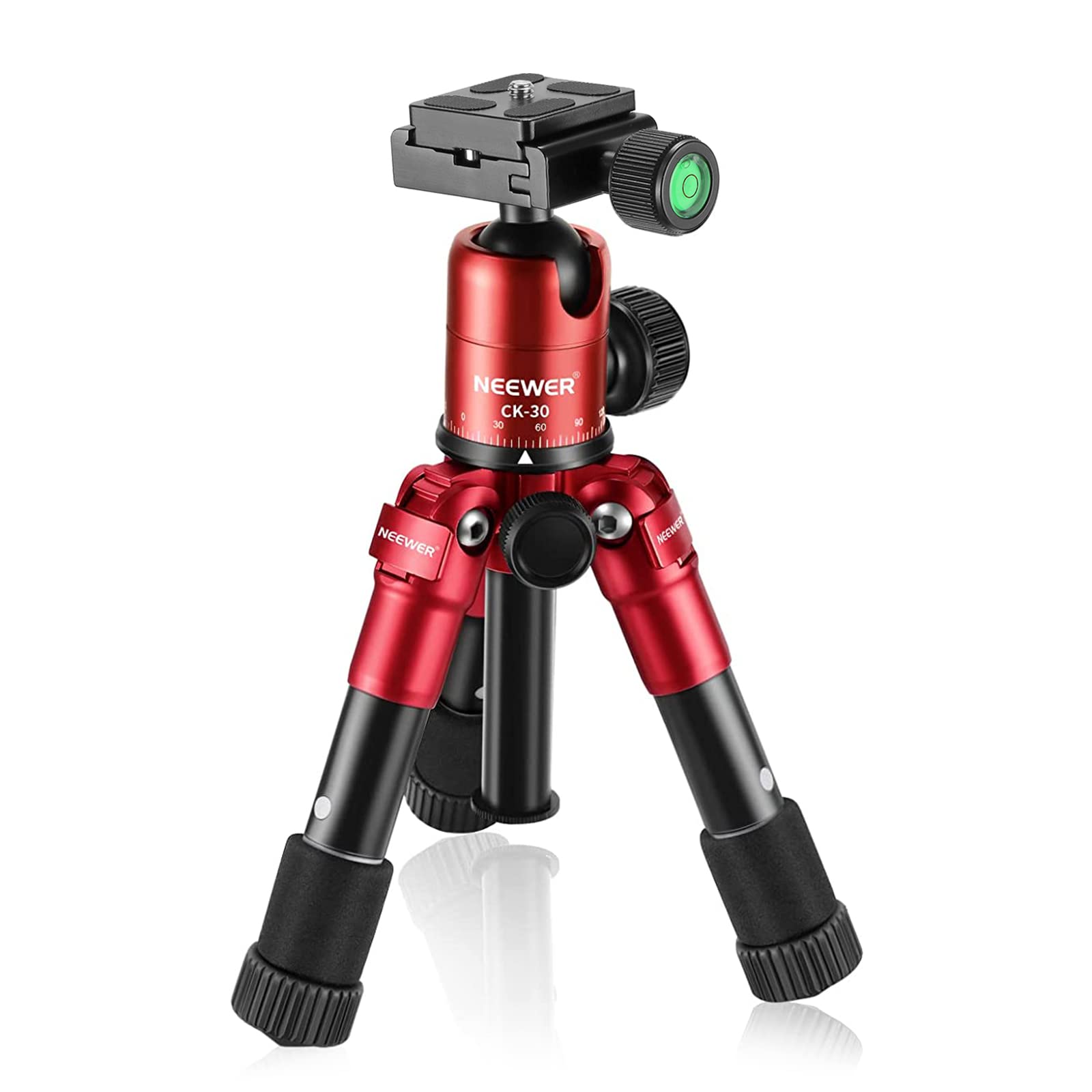 NEEWER 20 inch Mini Tripod for Camera with 360° Ball Head, 1/4" Arca Type Quick Release Plate and Carrying Bag, Compact Desktop Tripod for DSLR Camera, Video Camcorder up to 11lb/5kg (Red)