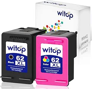Amazon.com: Witop Remanufactured Ink Cartridge Replacement 62XL 62 XL for HP Envy 7640 5660 5540 