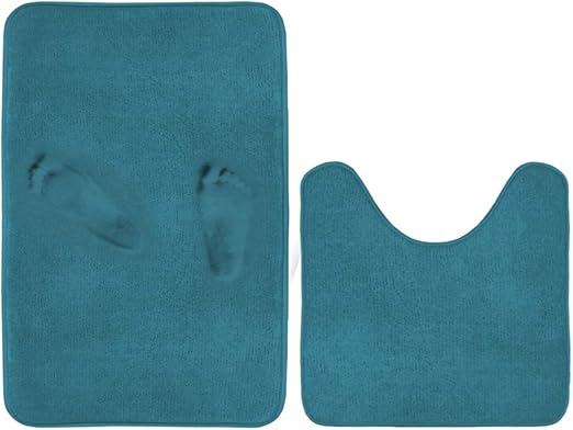 Amazon Com Memory Foam Two Pieces Bath Mat Soft Non Slip Absorbent Bath Rugs Absorbent Soft Comfortable Thick Machine Wash Easy To Dry For Bathroom Floor Rug 20 X 32 And 20