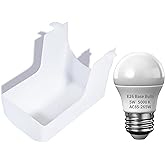 Relioky for Range Hood Light Lens Cover S99110437 Broan Nutone 40000 41000 42000 3500 3900 Series Range Hood and Replaces 88169 E2099110437 S99110437 AP3379470,with 5W E26 Base Bulb