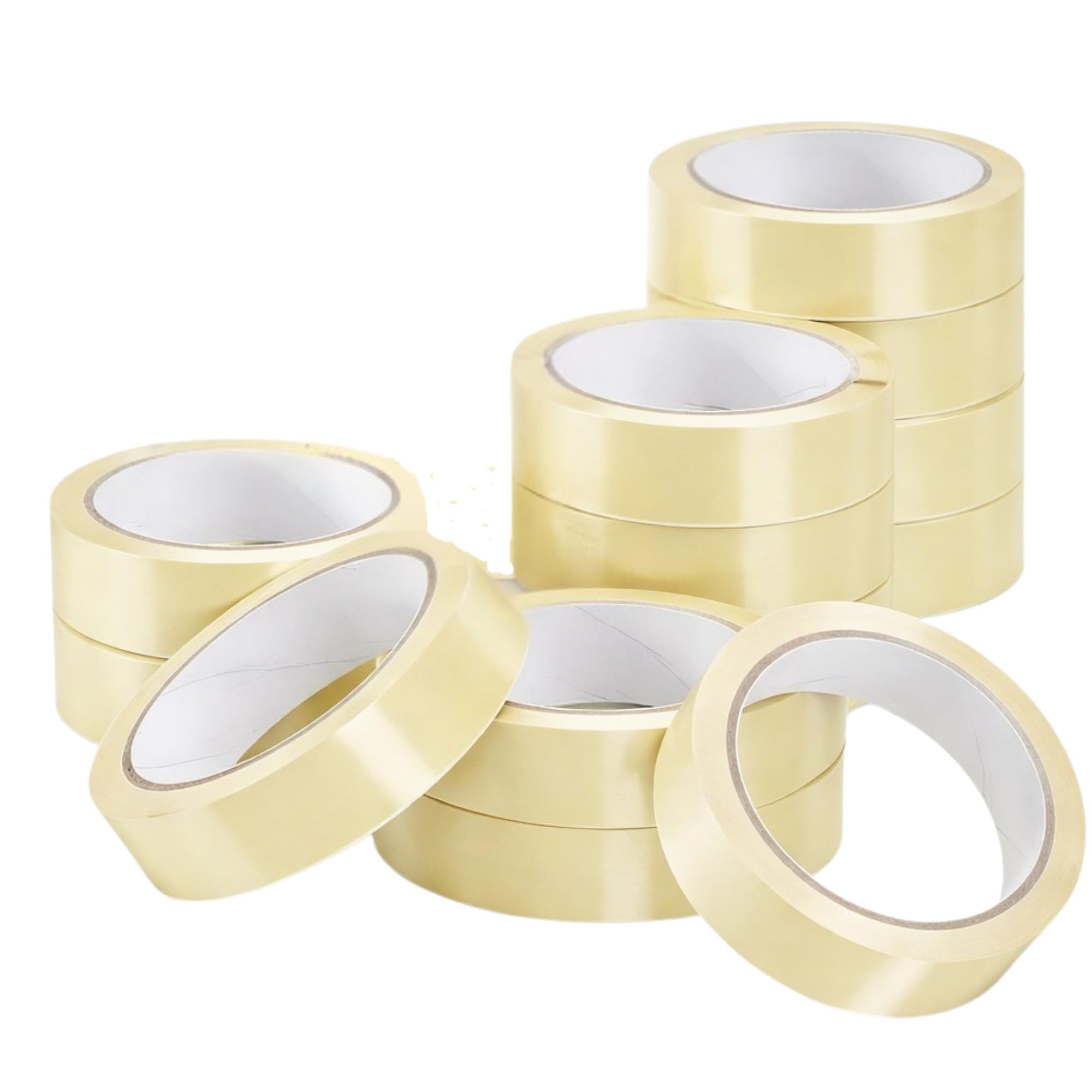 RAMOFY 12 Rolls 24mm x 66m Sellotape, Clear Tape Christmas Gifts Wrap and Birthdays, Crafts, 66 Meter Long Packaging Tape, Cellotape Parcels, Transparent Sticky Tape, Scotch Tape Clear - 12 Rolls