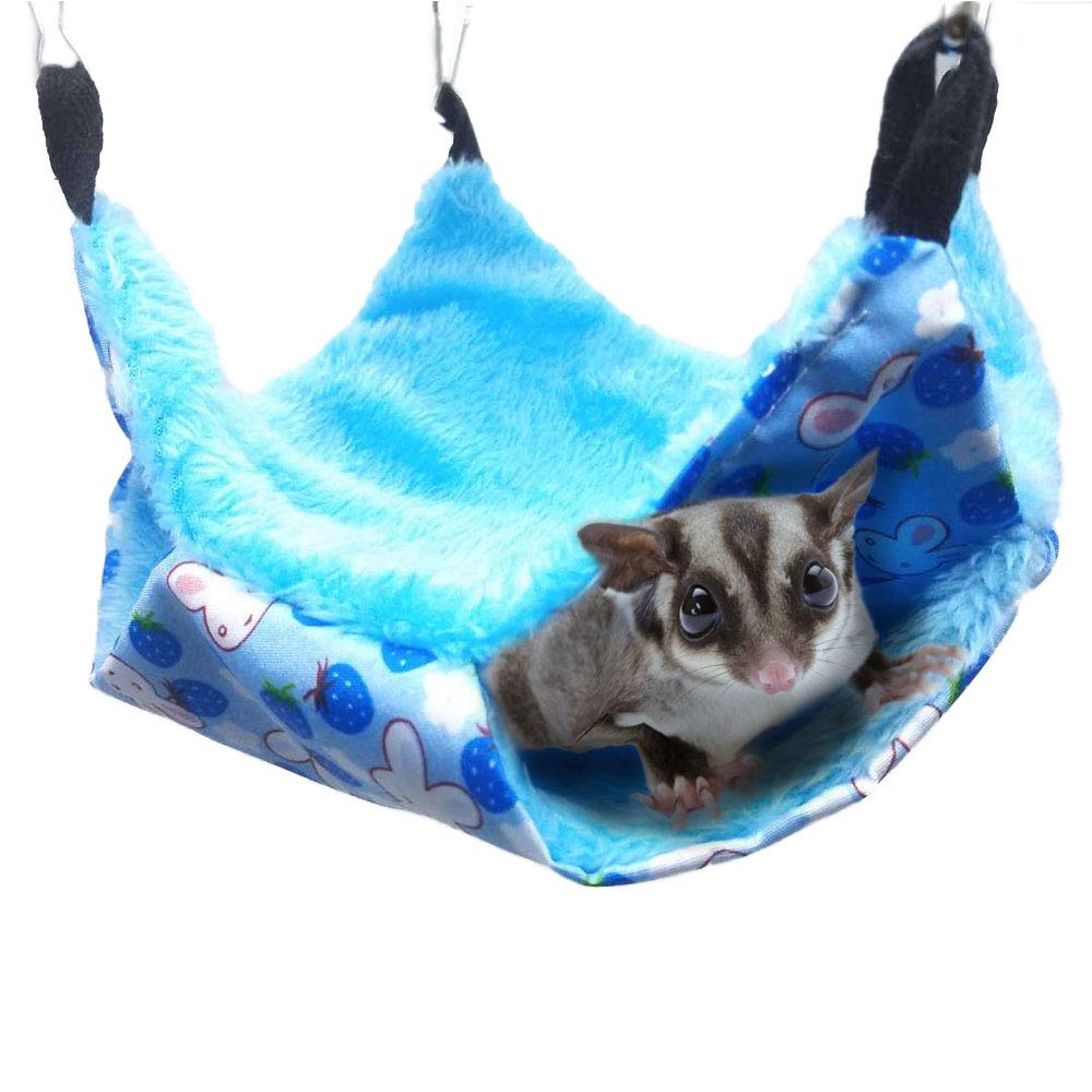 Oncpcare Pet Cage Hammock, Sugar Glider Hammock Ferret Bunk Bed Guinea Pig Cage Accessories Hamster Bedding Cozy Small Pet Bed for Chinchilla Parrot Squirrel Rat Playing Sleeping