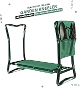 Denny International 2 in 1 Folding Garden Kneeler & Seat - Heavy Duty Metal view 4