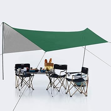 Amazon Abccanopy 防水タープ 天幕シェード タープテント アウトドア キャンプ 3m 4m 5m 6m サンシェルター ポータブル 軽量 コンパクト 遮熱 日除け Uvカット 2 8人用 携帯便利 収納バッグ付き 3m多サイズ 4色 Abccanopy タープ