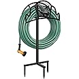 AMAGABELI GARDEN & HOME Hose Holder for Outside Thick Metal Garden Hose Stand Freestanding Heavy Duty,Detachable Water Hose Reels Hanger Decorative Sturdy Hose Rack Stake Storage for Lawn Outdoor Yard