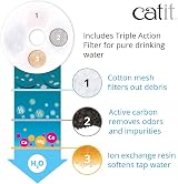 Catit Flower Cat Water Fountain Drinking Fountain with Water Level Window view 5