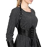 L'VOW Renaissance Leather Corset Belt Viking Leather Cinch Belt Women Halloween Medieval Accessory