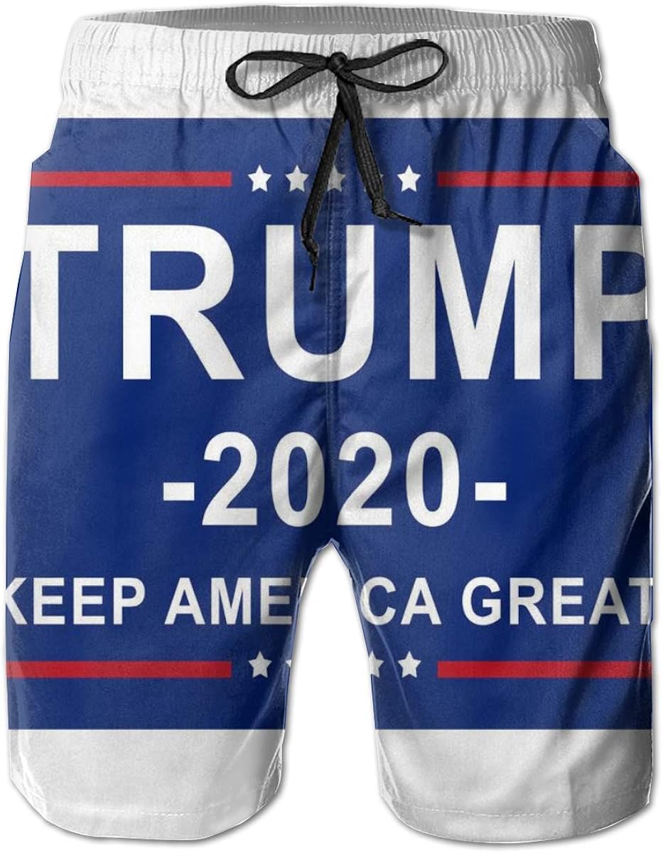 Graffity Trump 2020 Keep America Traje de baño con Forro de Malla para Hombre