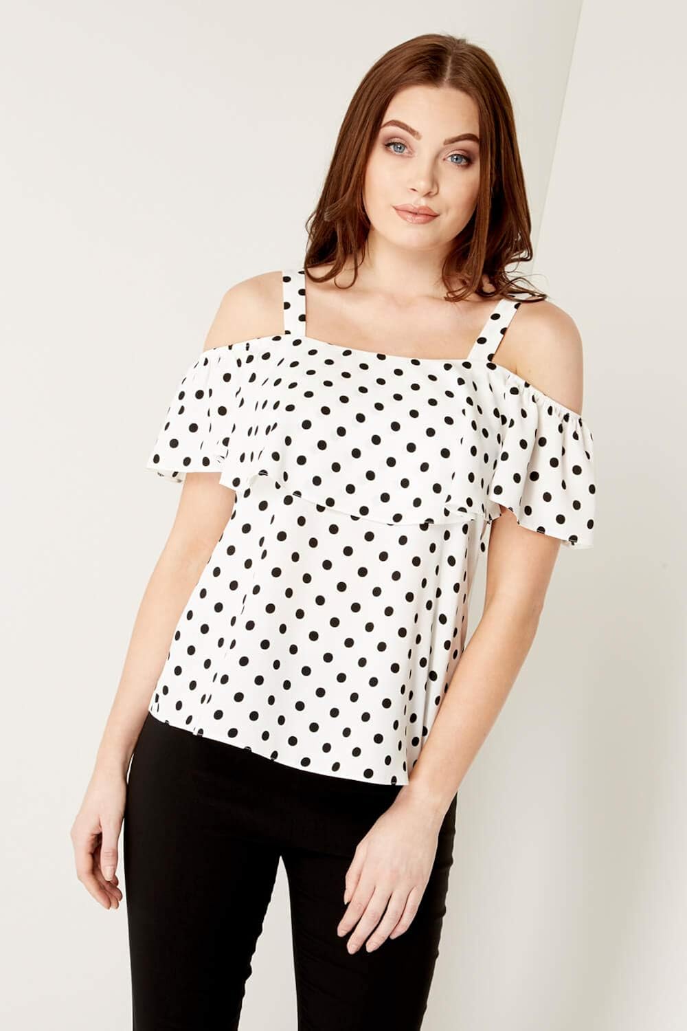 bardot cold shoulder top