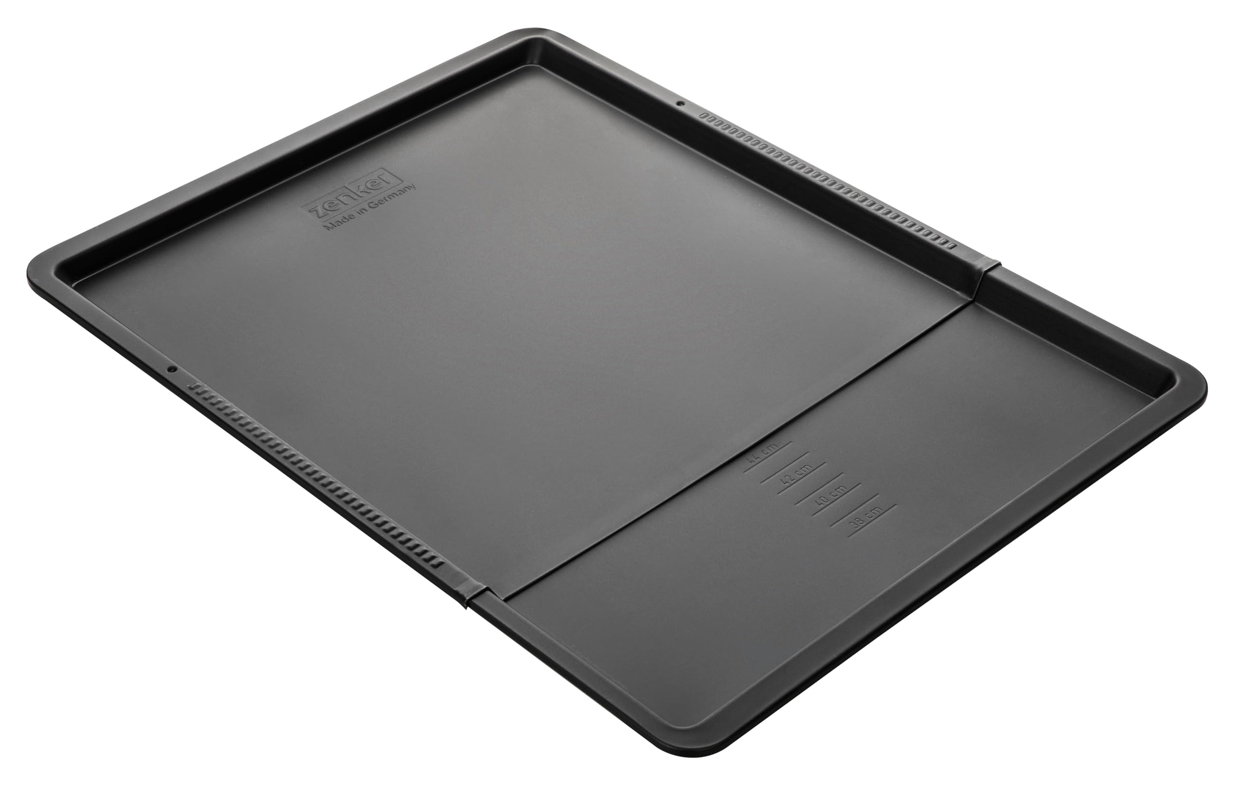 Zenker Extendable Cookie Tray, Universal Baking Sheet, Rectangular Oven Tray, with Non-Stick Coating, Adjustable Size 37cm to 52cm, Metallic Black — image 1
