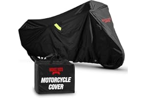 Badass Moto Ultimate Waterproof Motorcycle Cover - Outdoor Storage Motorcycle Covers for Harleys - Street or Sport Bike. Tape