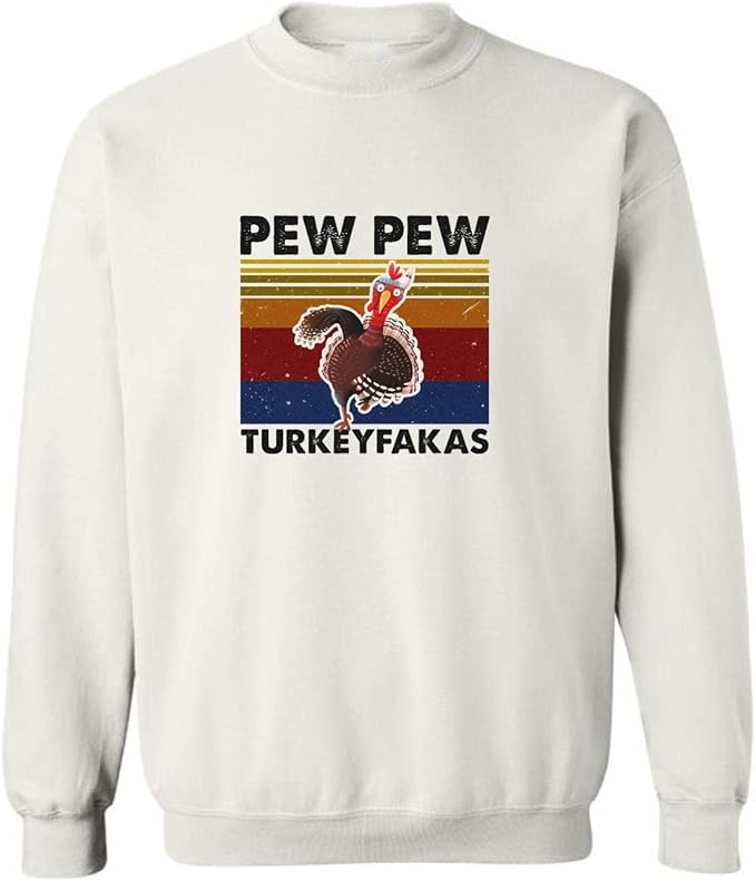 DOMINTEE Pew Pew Turkeyfakas Funny Thanksgiving Turkey