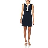 Tommy Hilfiger Womens Contrast Colorblock Sleeveless Sheath Dress