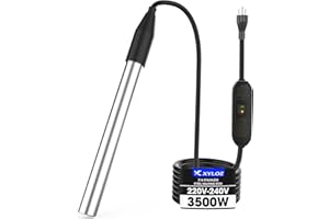 XYLOZ 240V 3500W Immersion Water Heater, Electric Submersible Water Heater with GFCI, Suitable for Sinks, Bathtubs, Washbasins, Small Swimming Pools, Water Storage Tanks, Hot Tubs and Buckets
