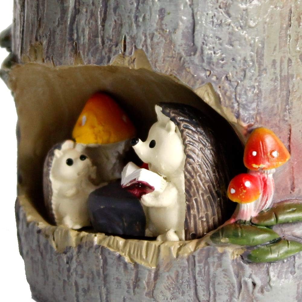 FunnyGoo Succulent Planter Pots Flower Plant Pots Bonsai Pots with Cute Animals for Office Balcony and Garden (Hedgehog) - Image 5