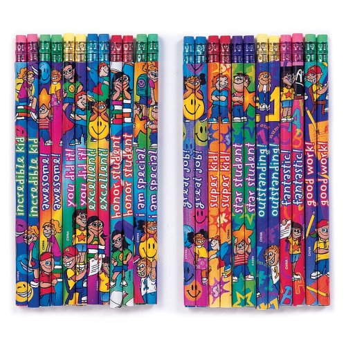 Geddes Incentive Pencils, Various Phrases for Kids, Set of 144 (64244)