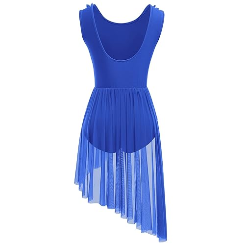 AFAVOM Women's Lyrical Dance Costume Sleeveless V-Neck Sequin Flower Lyrical Dance Dress Asymmetric Flowy Mesh Tulle Skirt Contemporary Dance Costumes Ballet Leotard Dancewear Royal Blue L in Dubai - UAE | Whizz AFAVOM Women's Lyrical Dance Costume Sleeveless V-Neck Sequin Flower Lyrical Dance Dress Asymmetric Flowy Mesh Tulle Skirt Contemporary Dance Costumes Ballet Leotard Dancewear Royal Blue L in Dubai - UAE | Whizz