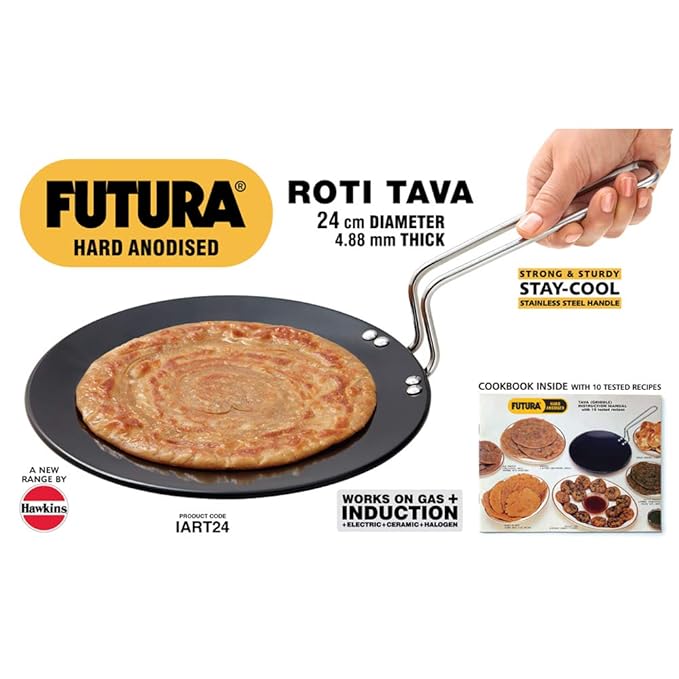 Buy Hawkins Futura Hard Anodised Induction Roti Tawa 24cm 4.88mm IART24