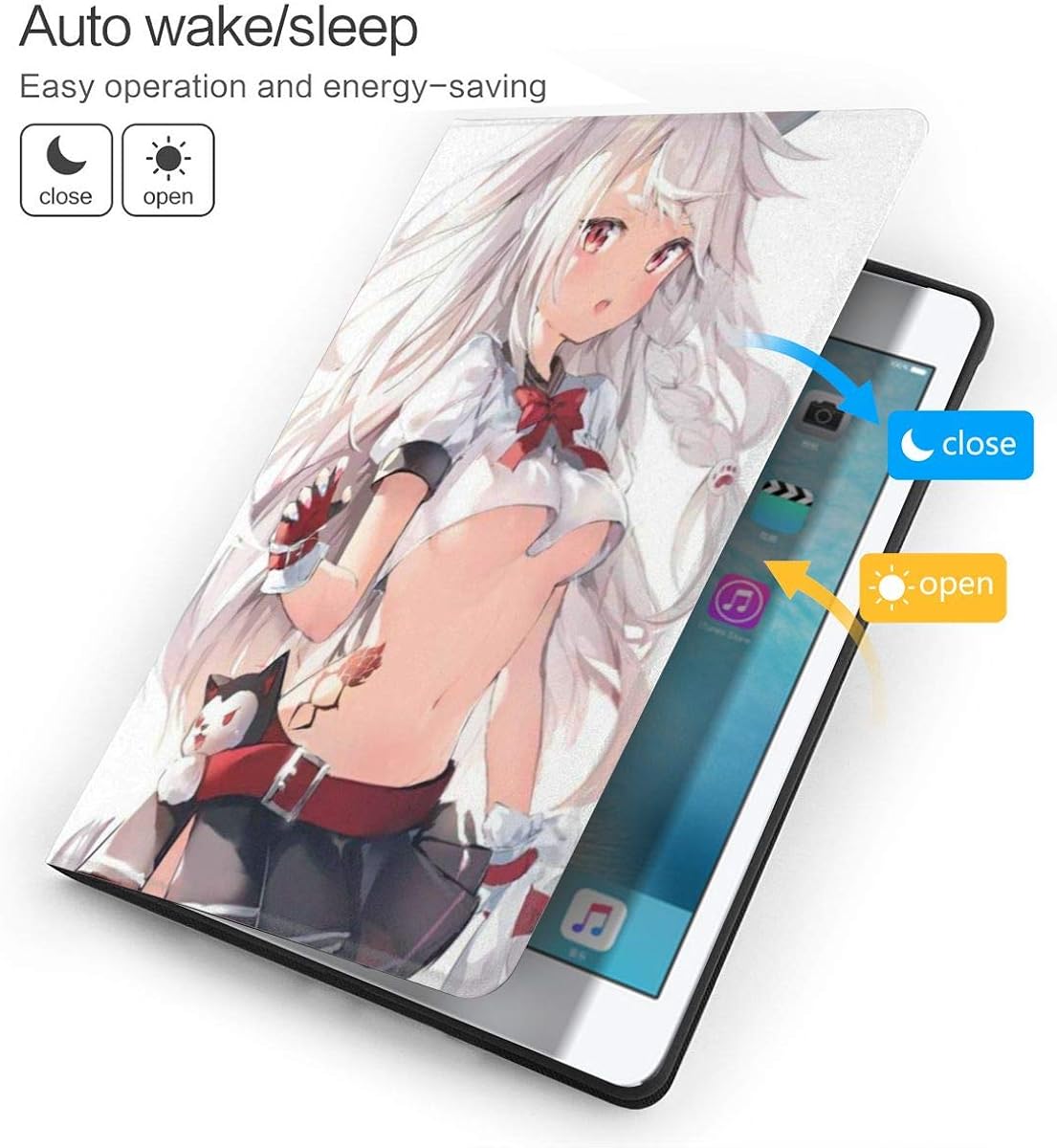 Amazon Co Jp アズールレーン Ipad Mini4 5 7 9およびipad Air1 2 9 7 インチ保護カバー3つ折りスタンド自動スリープ機能 服 ファッション小物