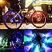 SWINCHO Bike Wheel Lights Rechargeable 2 Pack, Waterproof LED Cycling Lights RGB Colorful Bicycle Lights for Safe Riding Warnings
