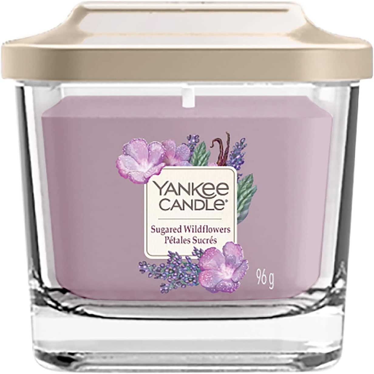 Yankee Candle 3Wick Square Candle, Sugared Wildflowers, Elevation