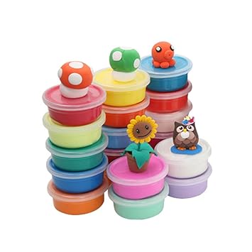 TOYANDONA 12 stücke Bunte ultraleichte modellierung Magie ton Handwerk kit Polymer Clay DIY Kinder