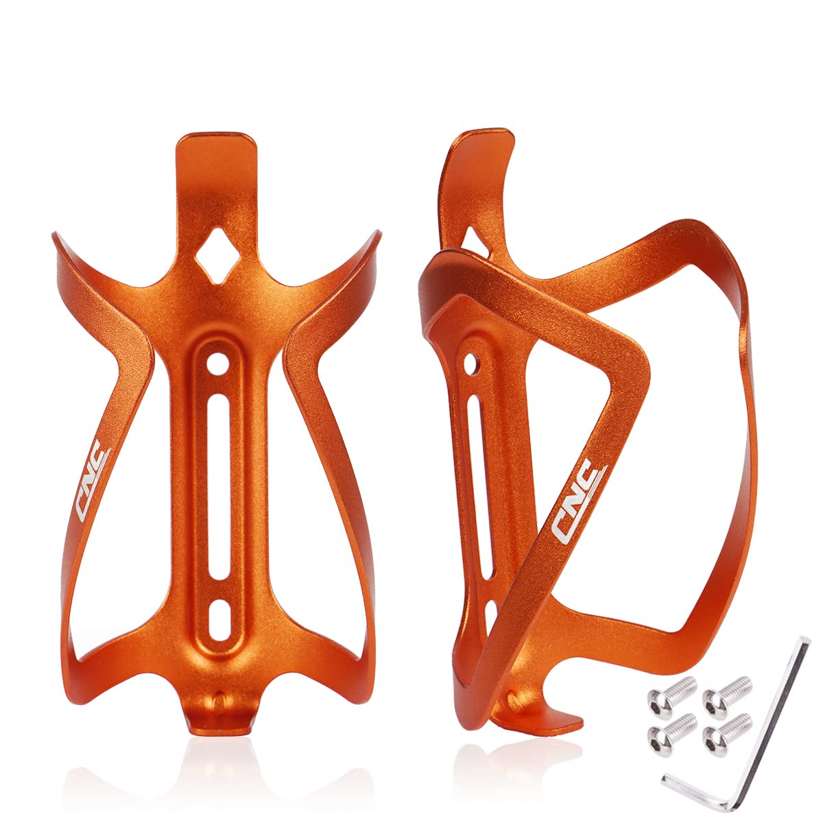 Shen Zhen ShiShi LiLan Tian KeJi You Xian GongSi CNC Bike Water Bottle Cage，2-Pack Bike Bottle Holder for Road Bike/Mountain bike，orange