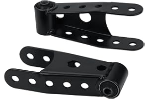 PARFYTER 2" Suspension Rear Lowering Shackles Drop Shackle Kit 6400 Compatible with Ford F150 Dodge Ram Chevy Silverado Tahoe GMC Sierra Yukon