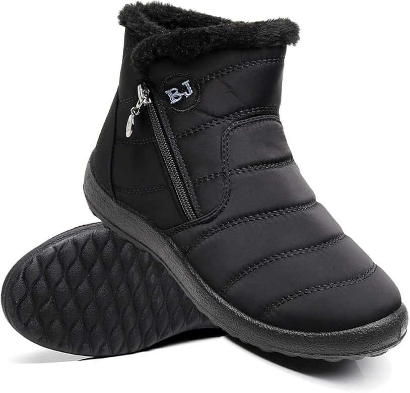 slip on black boots womens