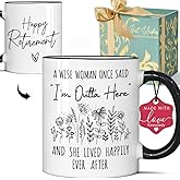 Koouyiedy Funny Retirement Mug Gifts for Woman, Gag Farewell Gift for Women 2026, Coworkers, Friends, Teacher, Boss, Nurse, Sisters, Mom, Retired Gifts for Her 11 OZ
