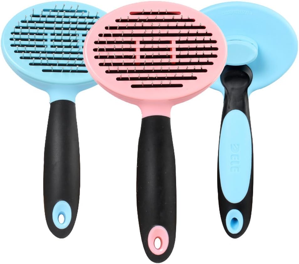 Pet Self Cleaning Slicker Brush for Dogs and Cats with Ergonomic HandleEasy to