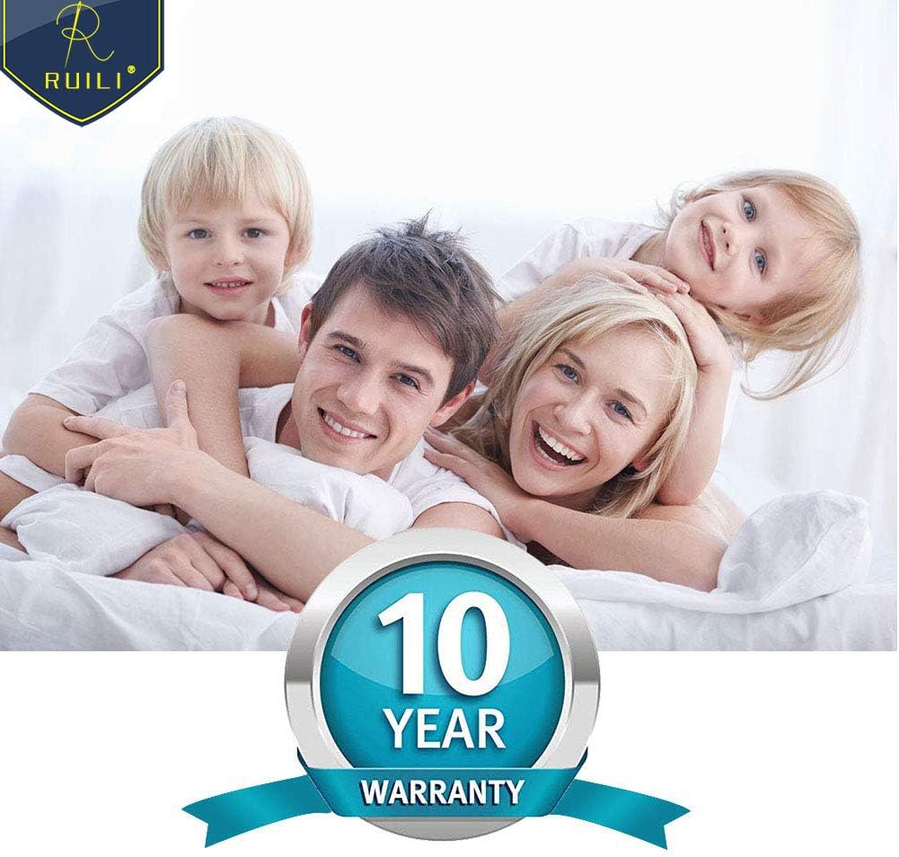 Ruili 2 Pack Twin Size Premium 100% Waterproof Mattress Protector-Vinyl Free, Safe Fitted Mattress Protector - 10 Year Quality Assurance: Home & Kitchen