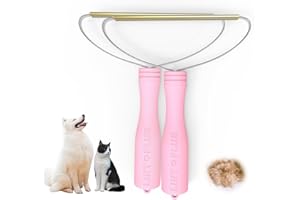 2Pack GirlPink Car Carpet Brush for Dog Hair &Special Multi Fabric Edge and Carpet Rake by LINTPLUS, Dog and Cat Hair Remover for Rugs, Couch&Pet Towers