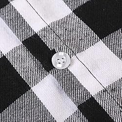 OCHENTA Big Boys' Button Down Flannel Plaid