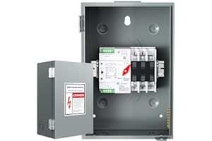 LNEUIE Automatic Generator Transfer Switch，3P 100A Automatic Transfer Switch Dual Power Safety Switch，Transfer Switch for Home Generator Indoor & Outdoor (3P-100A)