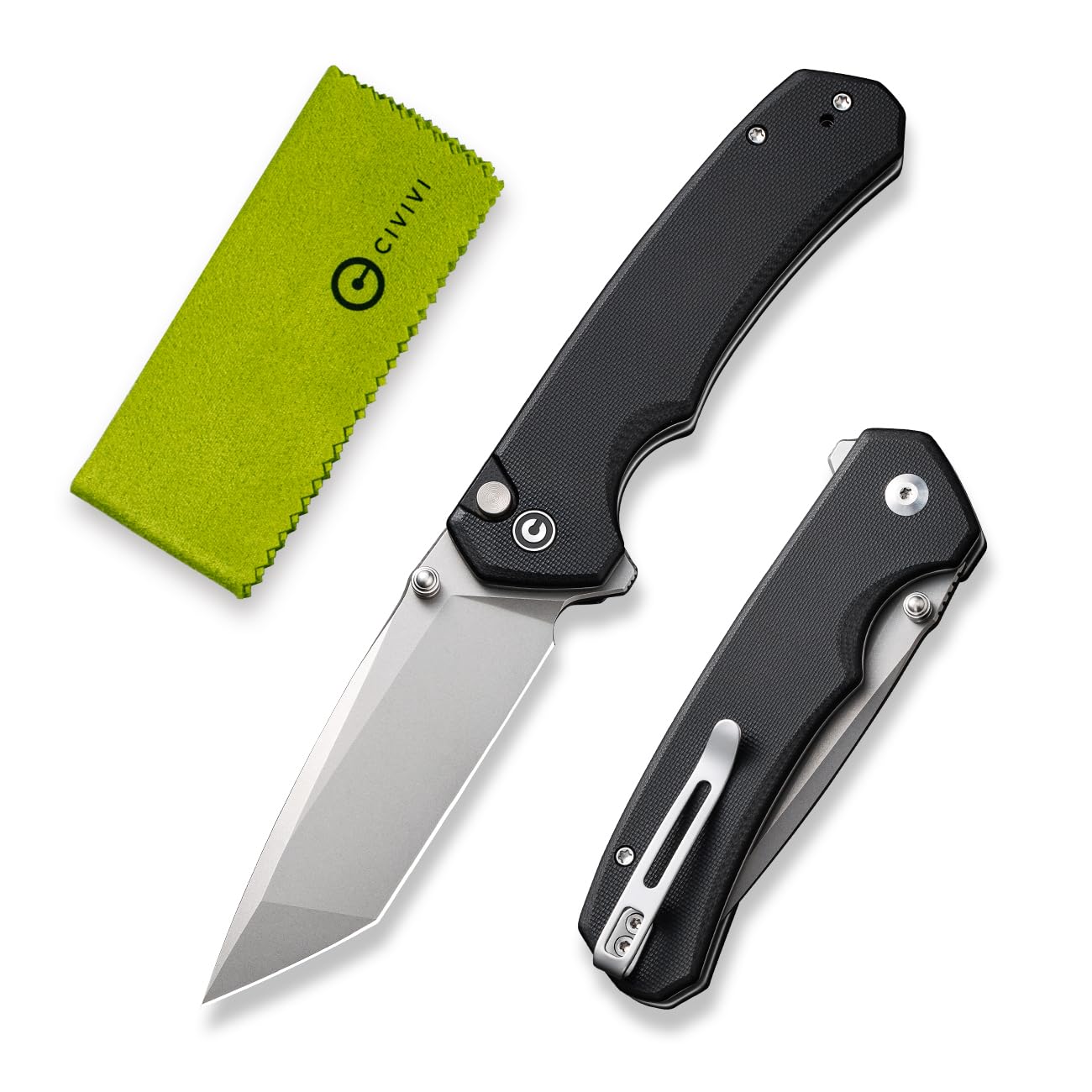 CIVIVI Brazen Folding Knife, Button Lock Pocket