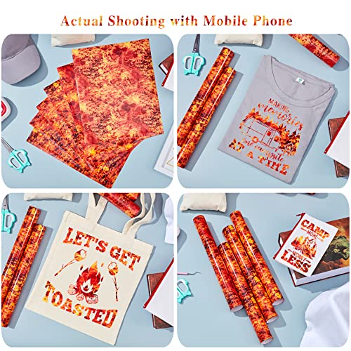 Tintnut Flame HTV Burning IronOn HeatTransferVinyl12x10 inch 6