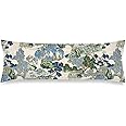 Chinoiserie Body Pillow Cover 20"x54" Blue And White Floral Decoration Long Pillow Cases Protector With Zipper Vintage Pillow Case Decorative Bedding