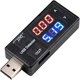 diymore USB Tester USB Meter Tester Voltage Current Tester USB Battery Checker USB A Voltage Current Voltmeter Amp Volt Ammeter Detector USB Mobile Tester USB Cable Charger Detector LED Display