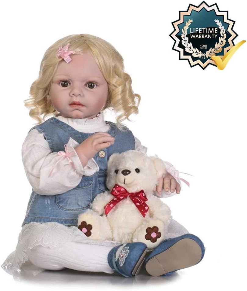 Zero Pam 28inch Reborn Toddler Doll Realistic Huge Soft Silicone Cloth Body LifeLike Toddler Baby Model Masterpiece Doll Standing Handmade