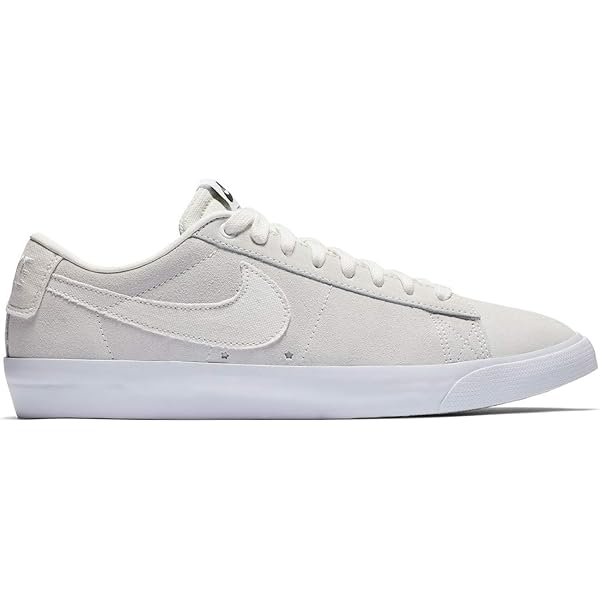 nike sb blazer zoom low white & obsidian leather skate shoes