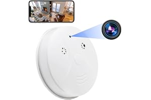 YYCAMUS Spy WiFi Camera Smoke Detector Hidden Camera Video HD 1080P Wireless Small Nanny Cam Real-Time Camera for Home Security Cameras with Night Vision and Motion Detection, Indoor/Outdoor